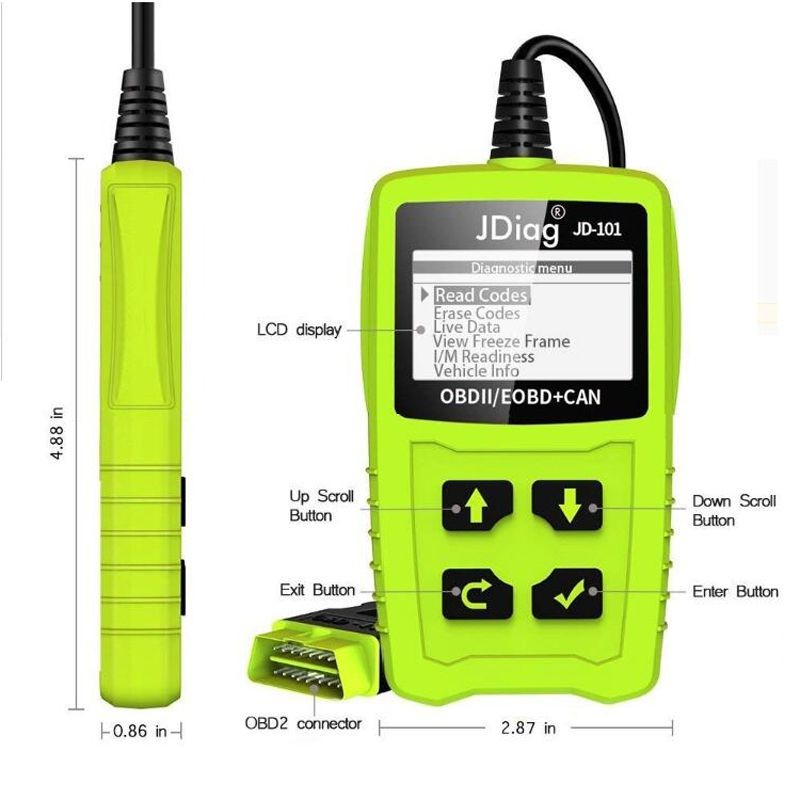 Tester de baterii auto JDiag BT-200, măsurare prin conductanță 3 Ecranul testerului JDiag BT-200 cu meniul de funcții: test rapid, test standard și test de pornire