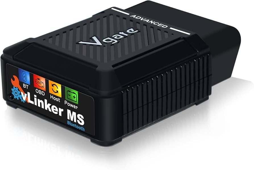 Adaptor OBD2 Bluetooth Vgate vLinker MS, cu 5 canale CAN 3 Detaliu cu cele patru indicatoare ale adaptorului vLinker MS: BT, OBD, Host și Power